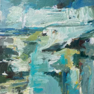 Every Moment New, 24x24 Giclee Print on canvas, 30x30 Giclee Print on canvas, by Michele Zuzalek