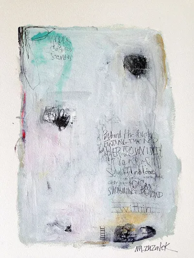 Between the Lines, 16x20, Mixed Media, by Michele Zuzalek