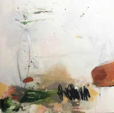 Drift, Mixed media on canvas, 30x30, by Michele Zuzalek
