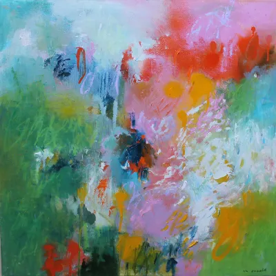 French Macaron, 24x24, Oil on canvas, by Michele Zuzalek