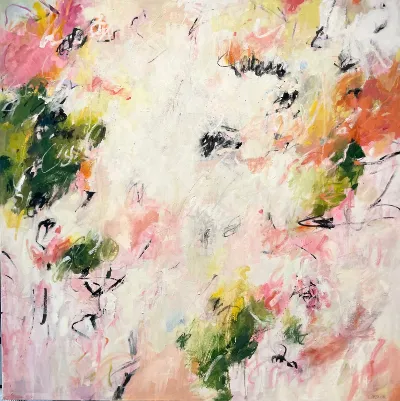 Her Wild Heart, 52x52, Oil on canvas, by Michele Zuzalek