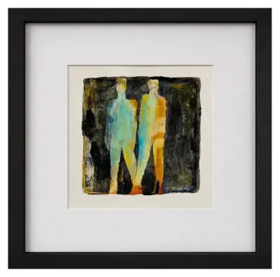 His Heart Concealed, 12x12, Mixed media, by Michele Zuzalek