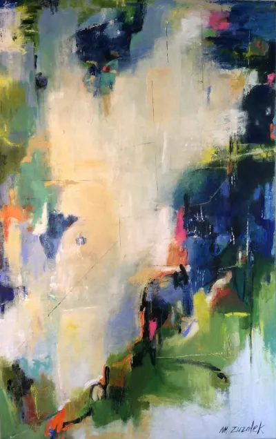 Hope, 32x50, Mixed media on canvas, by Michele Zuzalek