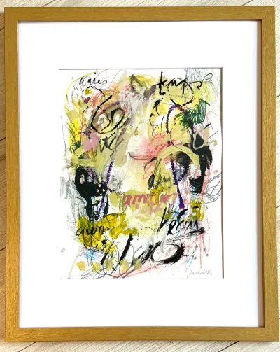 Love Wins, 16x20, Mixed media on watercolor paper, by Michele Zuzalek