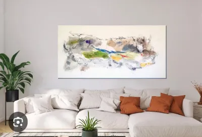 Murmuration, 36x72, Mixed media on canvas, by Michele Zuzalek