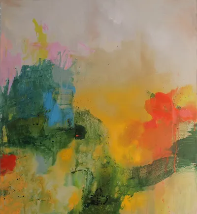 Passages, 36x40, Mixed media on Linen, by Michele Zuzalek