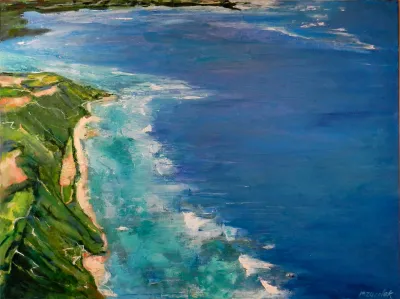 Reef View, 30X40 Oil on canvas, by Michele Zuzalek