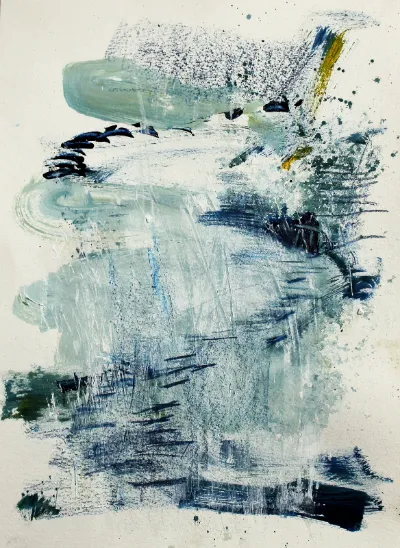 Sea Cruise, 11x15, Ink Watercolor Graphite Pastel, by Michele Zuzalek