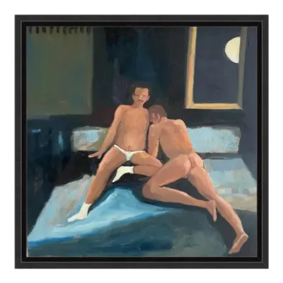 Full Moon Last Night, 12x12, Oil on wood panel, by Michele Zuzalek