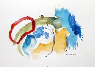We're Halfway There, 11x14, Watercolor on Paper, by Michele Zuzalek